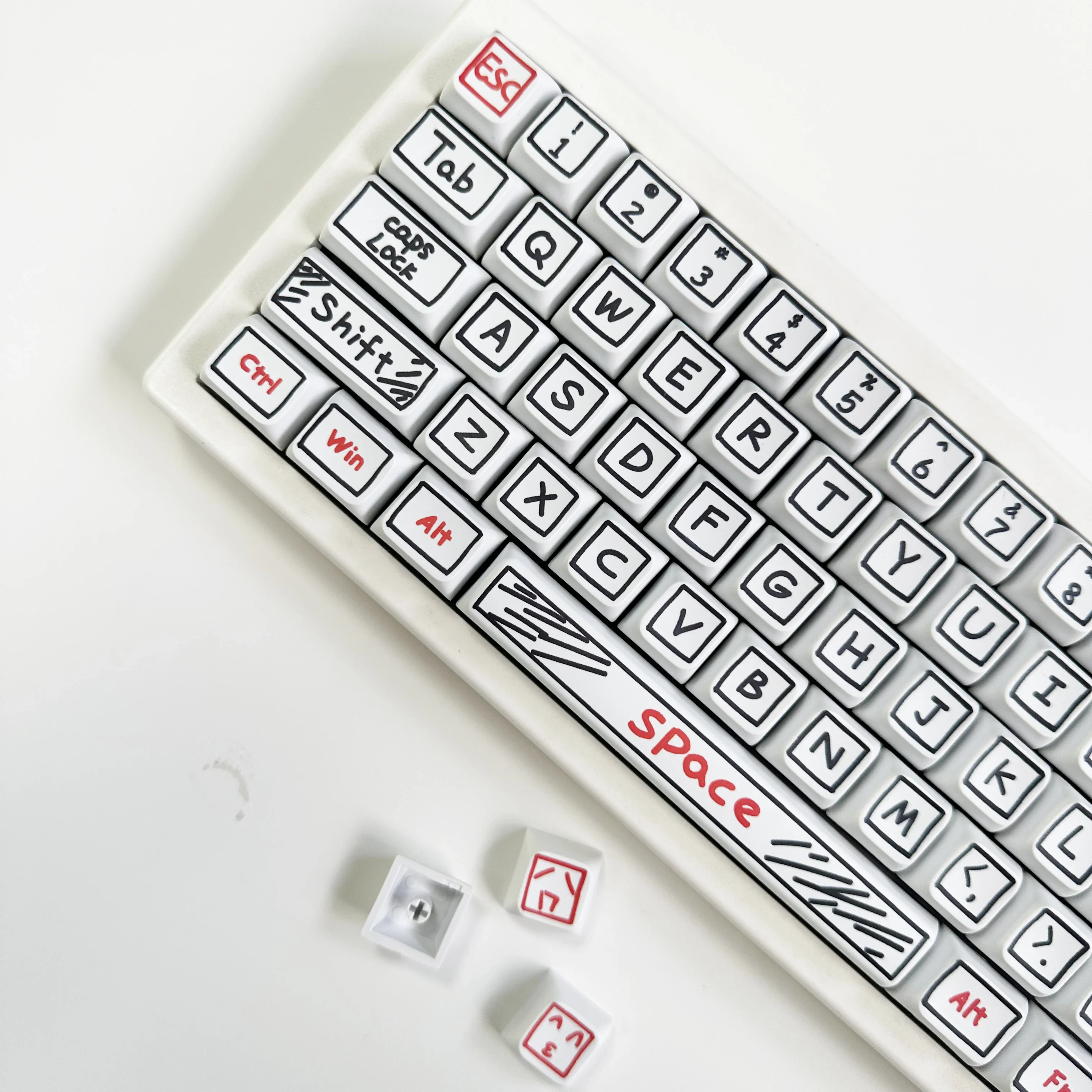 125키 XDA 프로파일 그래피티 테마 키캡 PBT 염료 승화 맞춤형 DIY 키캡 게이밍 기계식 키보드 MX 스위치용