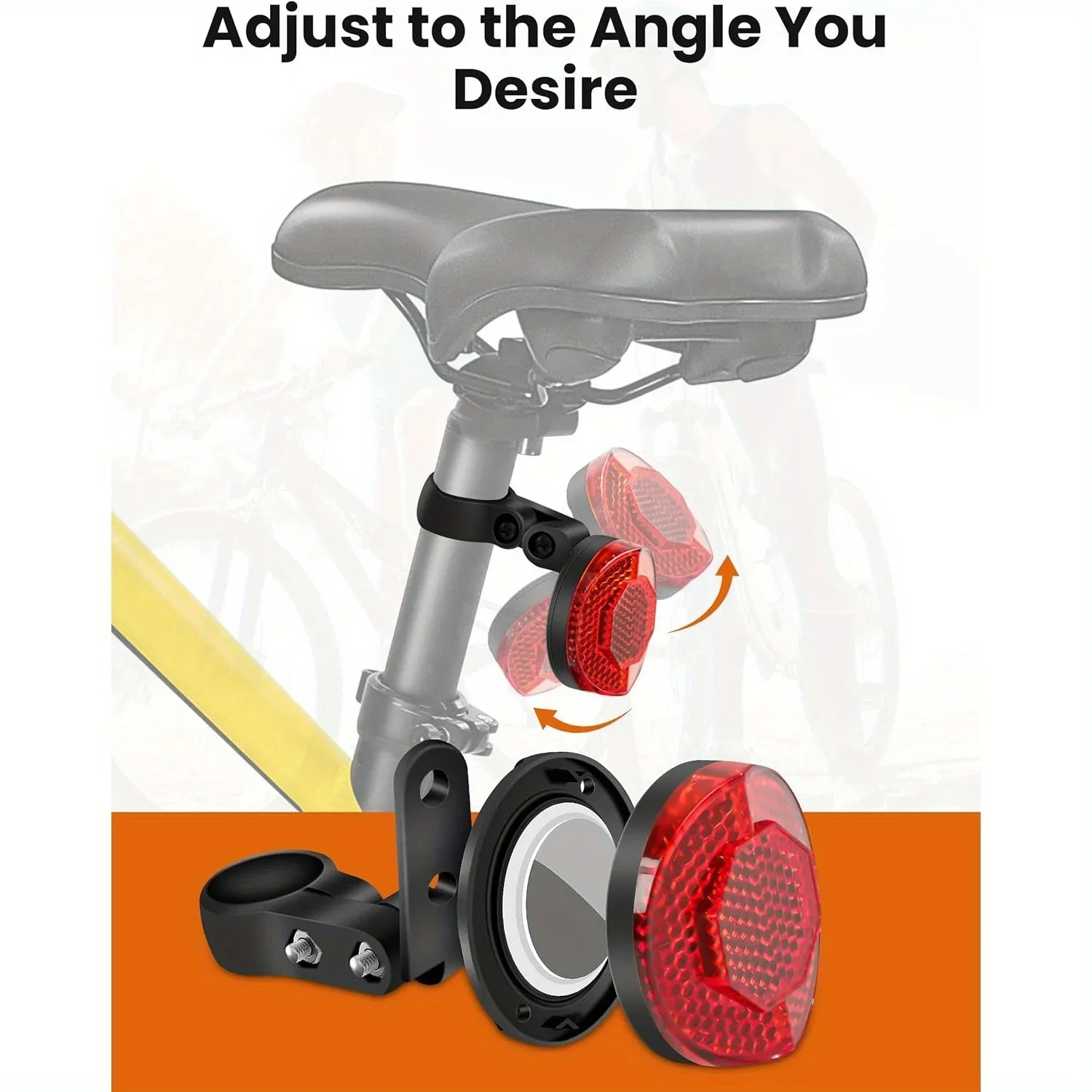 Airtag Bike Mount Hidden, Bicycle Seatpost Mount Compatible with Apple Airtags（no airtag）, Anti-Theft Airtag GPS Tracker Bike