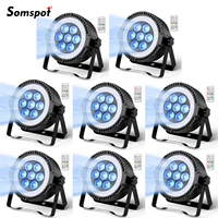 Somspot 8PCS RGBW 4-IN-1 LED Par Lights DMX512 Sound Control Stage Effect Lighting Projector for Party Concert Wedding Theater 1