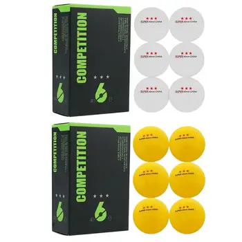 Pingpong Balls Training Pong Balls Set Of 6 40mm 3 Star Table Tennis Small Competition Toy For Entertainment Party Sports 1