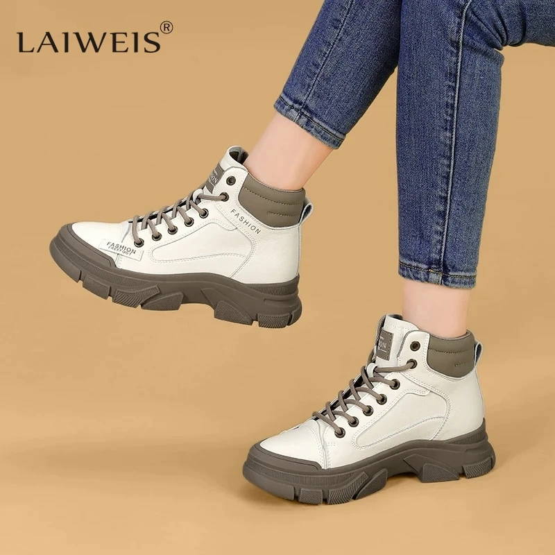 

Женские ботильоны из натуральной кожи, на толстой подошве