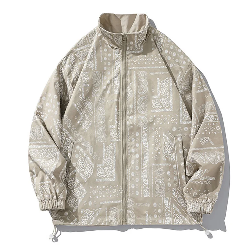 Bandana Jackets For Mens Paisley Male Clothes Outerwears Varsity Jackets Windbreaker Men's Luxury Clothing Spring Autumn 2