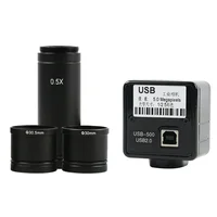 5MP USB2.0 Electronic Digital Video Microscope Camera 0.5X Eyepiece C-Mount 23.2mm Adapter 30/30.5mm Ring for Image Capture 1
