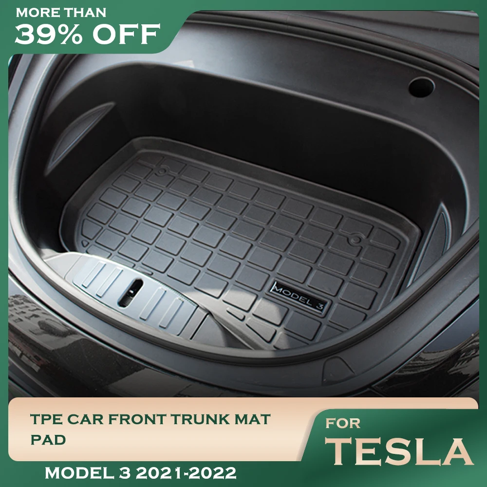 Model3 Car Front Trunk Mat For Tesla Model 3 2022 2021 Accessories TPE