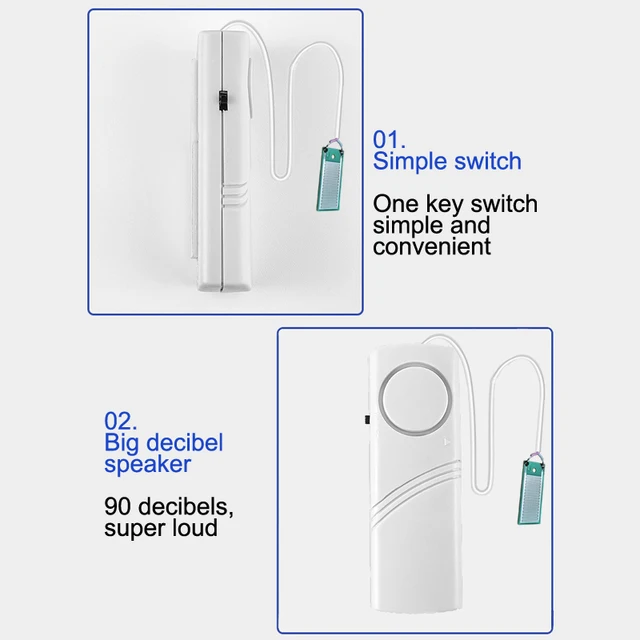 Home Water Leak Sensor Sound Alarm independent Leak Leakage Detector Water Level Flood Overflow Warning Detection Security Alarm 4