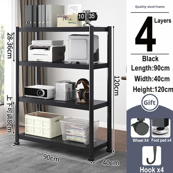 ขาตั้งเครื่องพิมพ์Rack Audio Video Mediaตู้แนวตั้งชั้นที่ถอดออกได้ชั้นวางเครื่องพิมพ์ห้องครัวเตาอบไมโครเวฟRackผู้ถือชั้นวาง 15