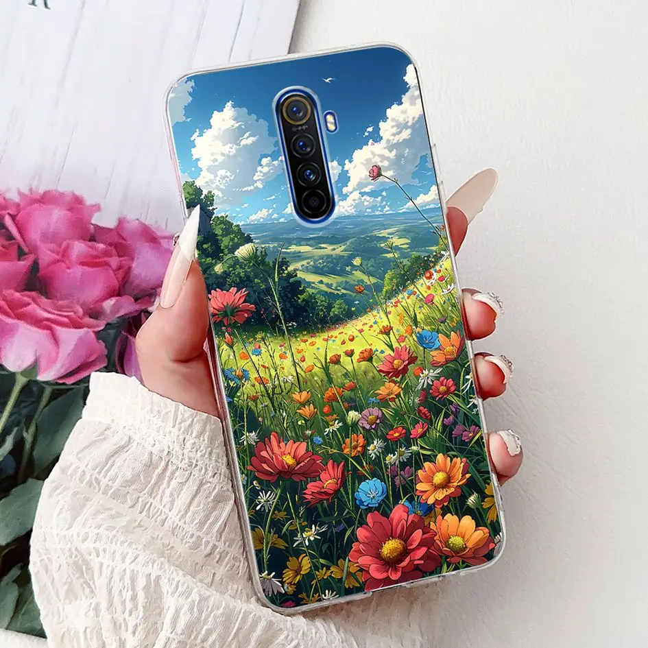 Fashion Flower Soft Silicone TPU Bumper Case - Enhanced Protection Cover