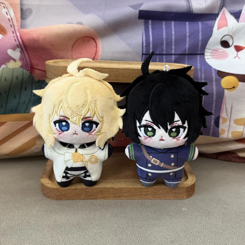 Seraph of the End Mikaela Hyakuya Cosplay Anime Plush 10CM Cute Stuffed Body Plushie Cartoon Pendant Ornament Birthday Gifts