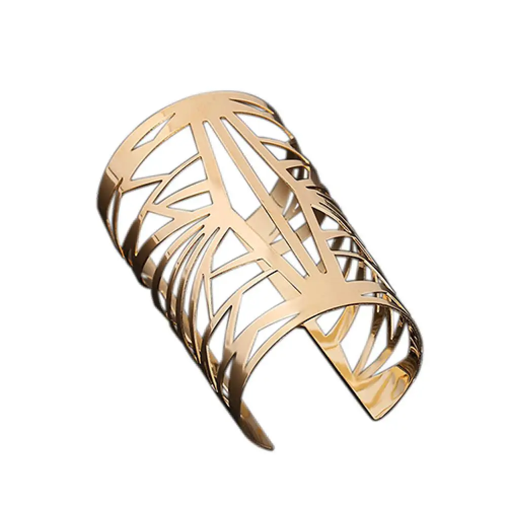 Bangle Bracelet Hollow Wide Cuff Bangles for Women Men Punk Geometric Alloy Open Big Bangle Bracelet Fashion Jewelry bangle bracelet