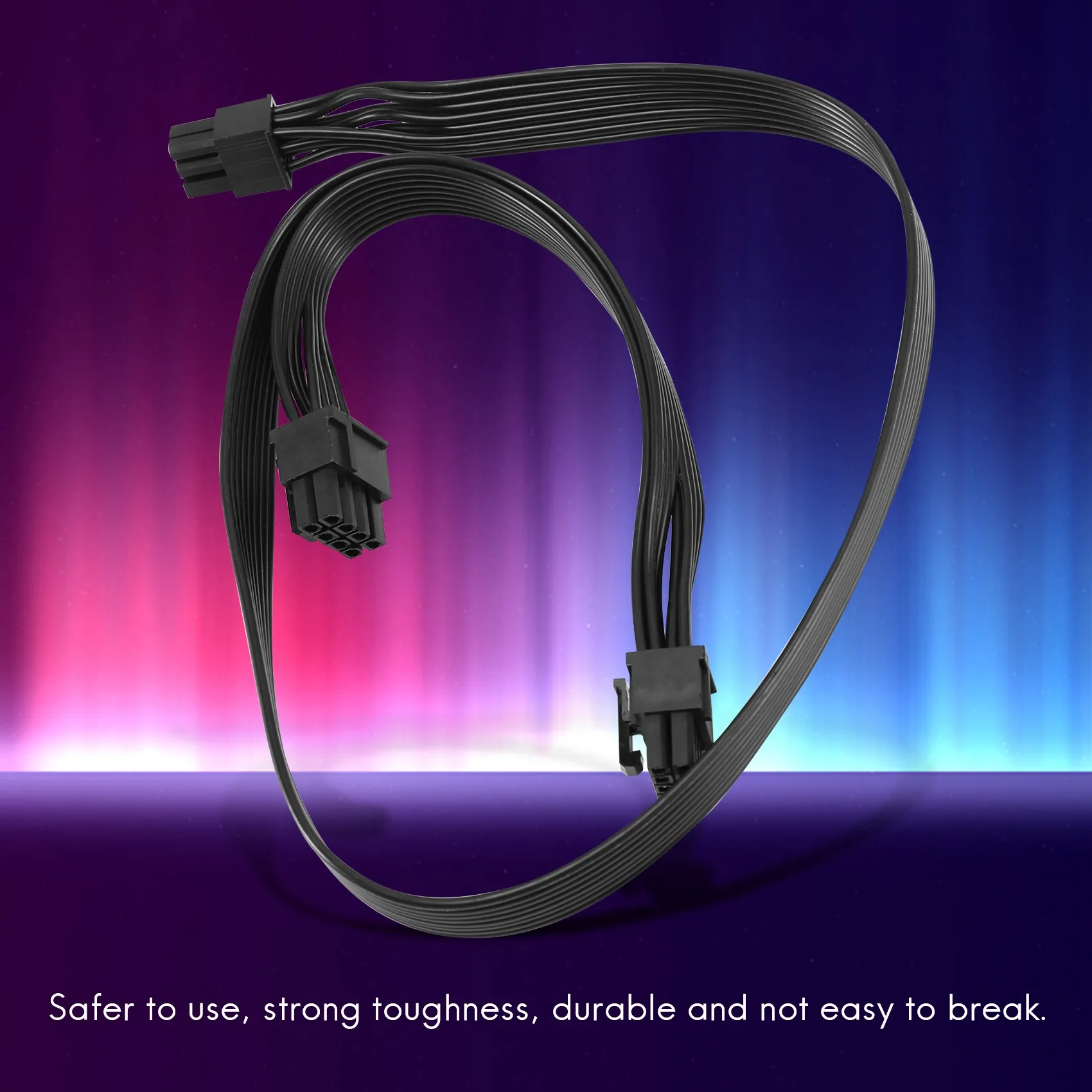 PCI-E 6 Pin to 2 Ports 6+2 Pin Power Supply Cable 6Pin to 8Pin for Cooler Master V Series V850 V700 V1000 Modular PSU&mdash;AA56