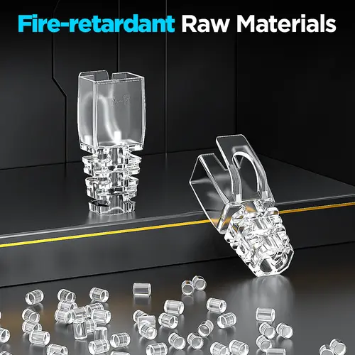AMPCOM RJ45 Ethernet Network Cable Strain Relief Boots Cable Connector Plug Covers for CAT5 CAT5e CAT6 (Plastic) - Image 3