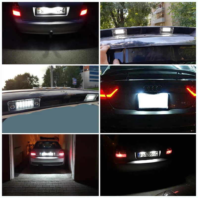Kit 2 Feux De Plaque D'immatriculation LED Pour Audi A3 8L / A4 B5 / S4 / RS4 - Blanc 6500K, Sans Erreur CANBUS, étanches IP67 - 11