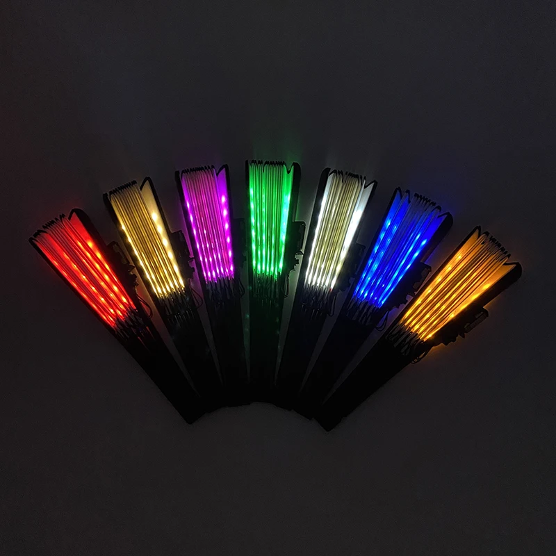 Glow Folding LED Fan Dance leuchten Fan Stage Performance Requisiten Nacht Show im Dunkeln leuchten Lieferungen – Detail 4