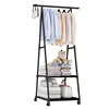 Simple coat rack can be moved hangers home bedroom hangers floor clothes rack triangular coat rack 4