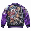 NEW Fujin vs Raijin Purple Men Boys Heavy Work Embroidered Sukajan Souvenir Jacket High Street High Quality Coats Autumn Spring 1