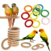 Pet Bird Parrot Intelligence Toys Natural Wooden Ring Parrot Training Toy Chew Bite Toys for Budgies Parakeet Bird Supplies 2
