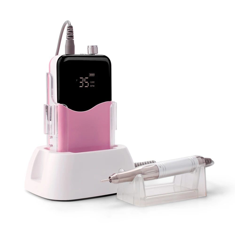 65W 35000RPM Wireless Rechargeable Professional Coreless Motor Nail Efile Drilling Machine for Nail Salon Use 6