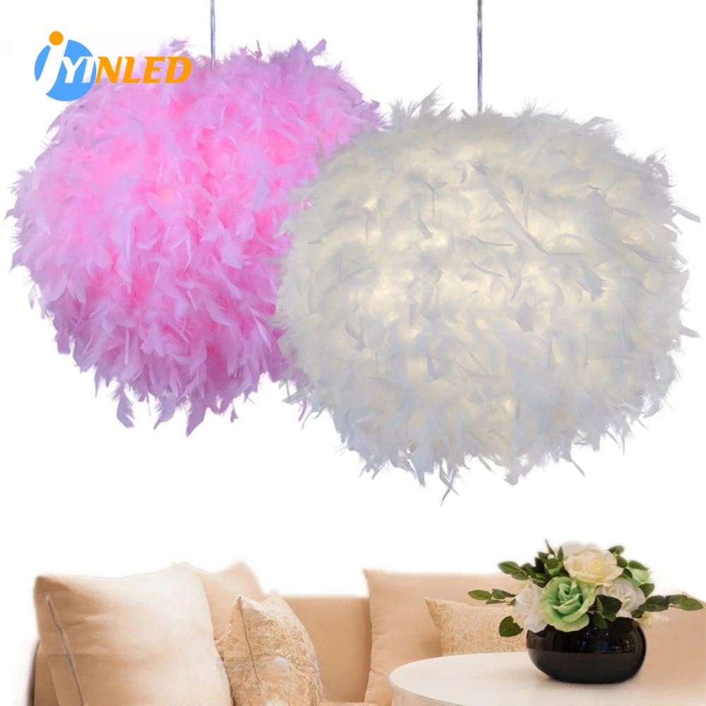 

Nordic Luxury LED Chandelier Goose Feather Pendant Light Living Dining Room Bedroom Parlor Hall Home Decor Hanging Lamp