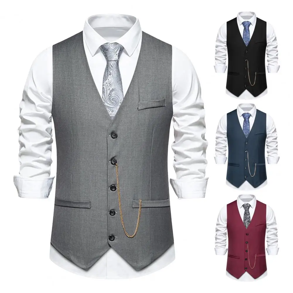 

2024 Europese En Amerikaanse Heren Modieuze Effen Kleur Nieuwe Revers Double Breasted Vest