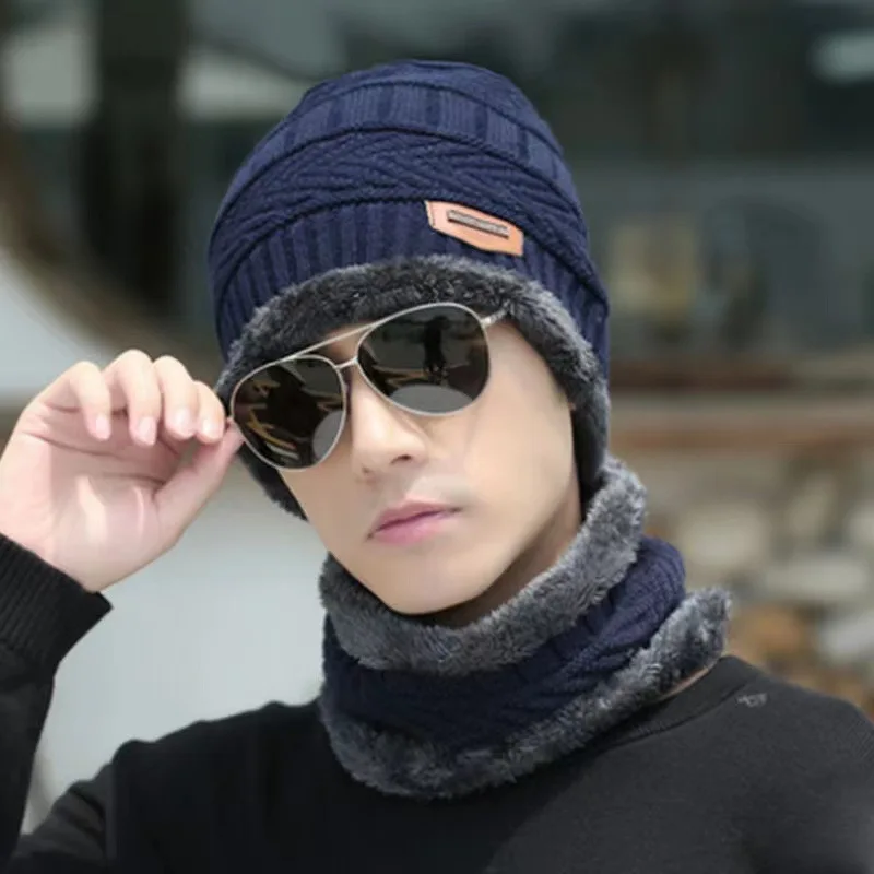 Knitted Hat Autumn Winter Ear Protector Outdoor Cycling Beanie
