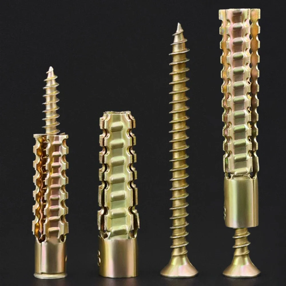 Steel Wall Anchor Heavy Duty with Screws Kit Metal Tube Expansion