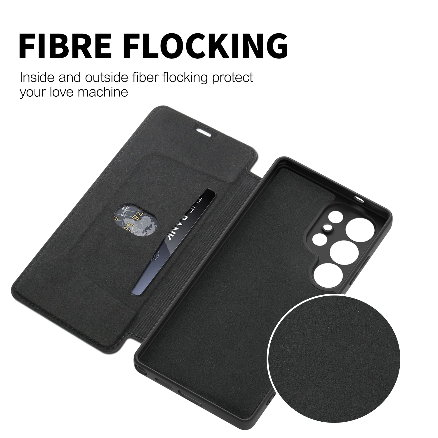 Luxury Flip Leather Wallet Case with Card Pocket and Shockproof Silicone Shell