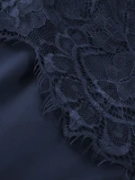 New hot selling solid color short sleeved lace jumpsuit, can be worn on the outside or inside, suitable for various occasions - Image 6