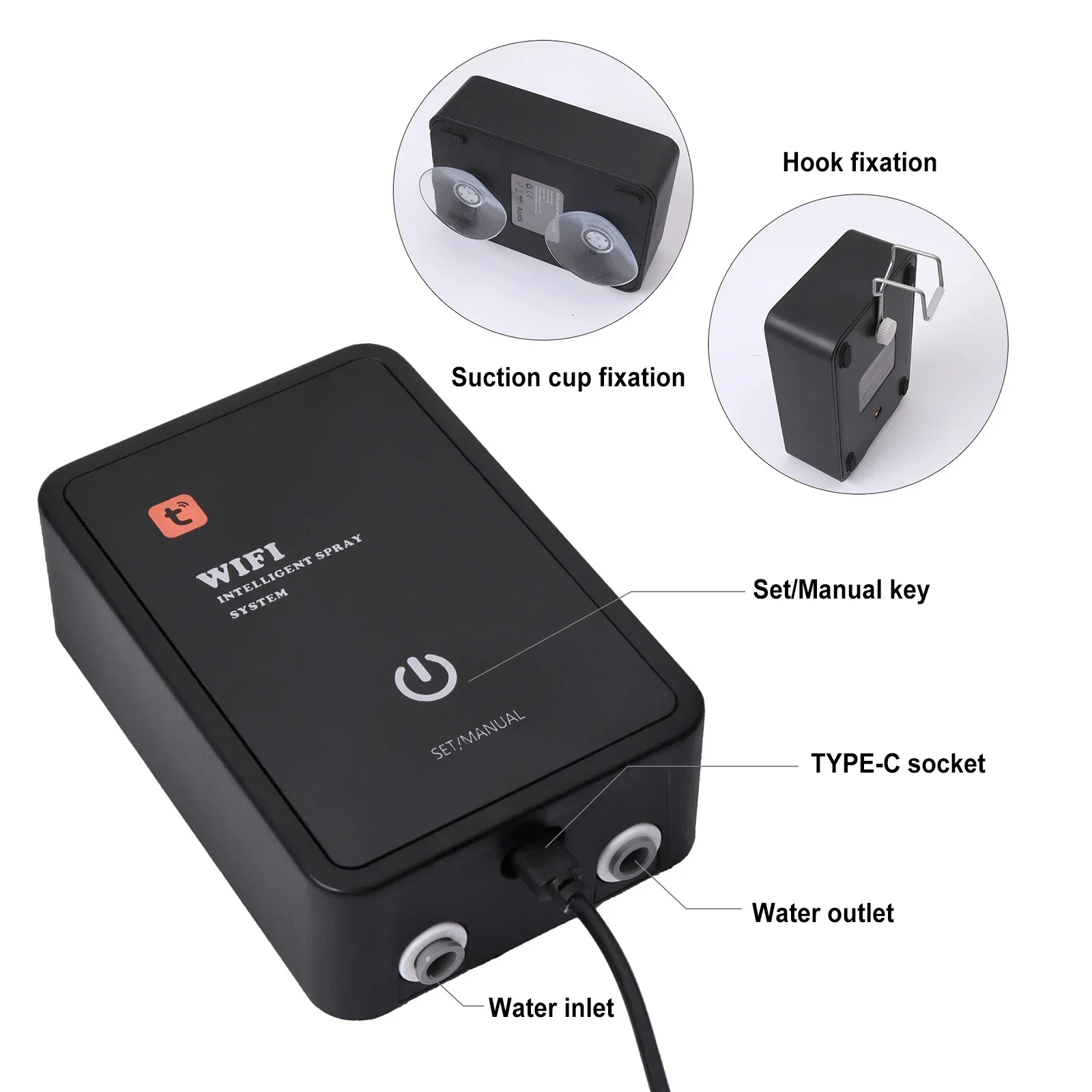 

Rainforest Spray Timer Kit Electronic System Mist Humidifier Terrariums Intelligent Control Fogger Reptile Automatic Sprinkler