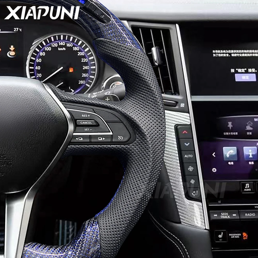 インフィニティ スポーツステアリング カーボン パンチングレザー インフィニティ スポーツステアリング カーボン パンチング