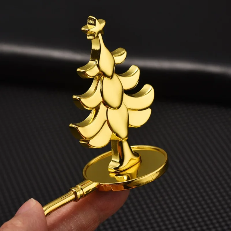 8 Ganci Per Calze Di Natale In Metallo Oro | Supporti Antiscivolo Per Camino E Scale, Decorazioni Natalizie