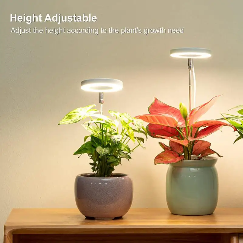 Фонарь для выращивания растений, фонарь полного спектра для выращивания растений с USB-разъемом, лампа с регулируемой яркостью для выращивания растений, освещение для выращивания растений в помещении