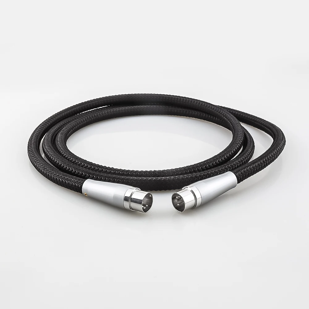 Hi-End Puro Argento Massiccio 5 Pin Din A Din Hi-Fi Interconnect Per Naim, Quad