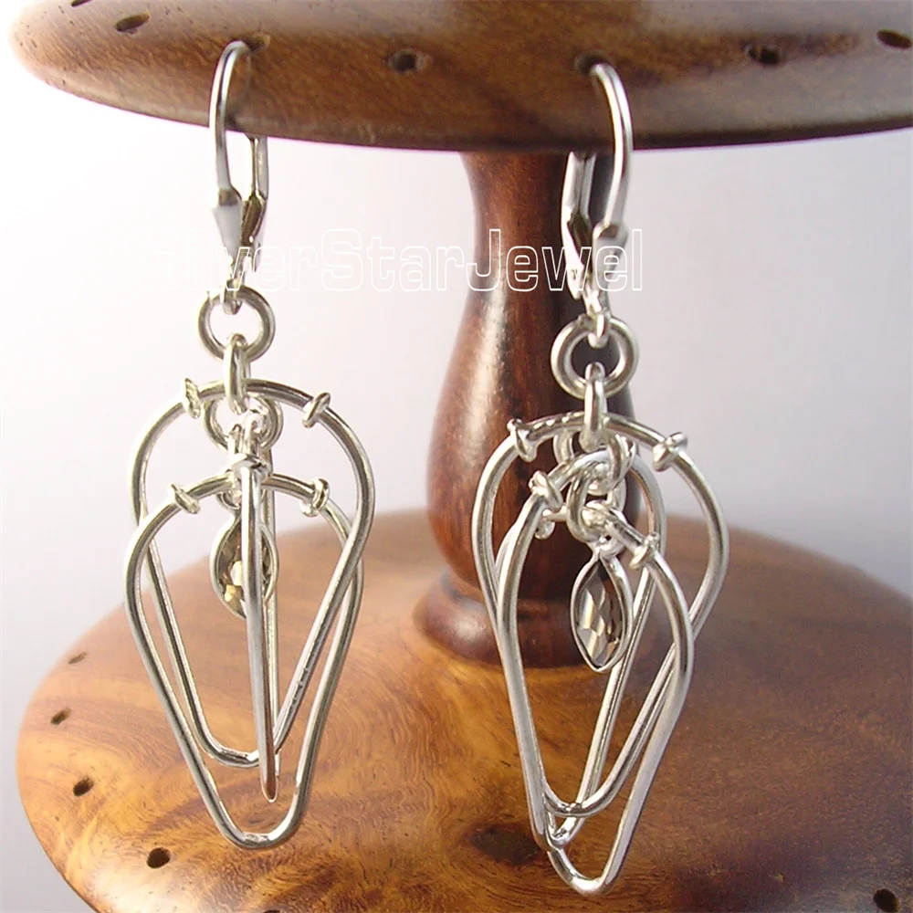 Many Color Semi-precious Stone Classic STYLE Dangle Earrings 2.2