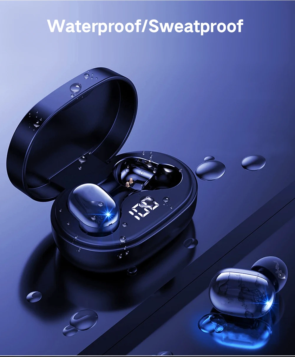 TWS Wireless Earphones Bluetooth Headphone 2 Speakers Bass Stereo Earbuds HD Noise Reduction Sports Waterproof Headsets With Mic