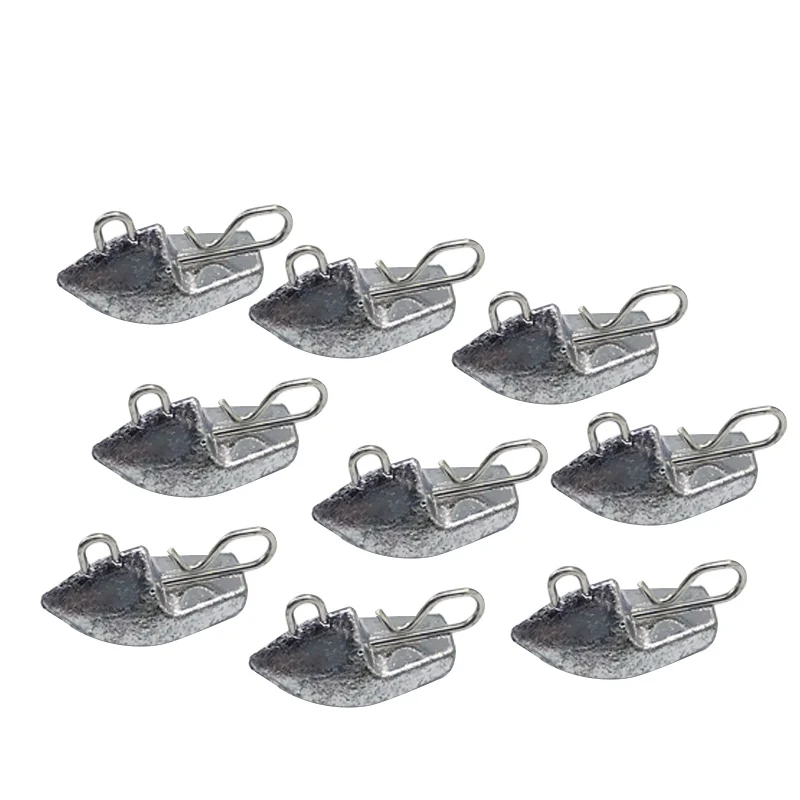 10Pcs Fishing Sinkers 7g 9g 14g Ship Shape Jig Head Bullet Weight Tackle  Quick Connect Pesca Accessories - AliExpress