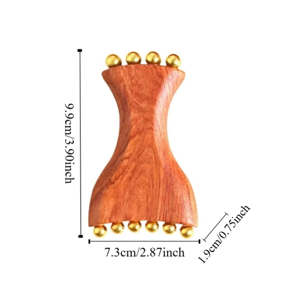 Reduce Puffiness Rosewood Massager Face Lifting and Tightening Natural Material Brass Meridian Brush Skin Scraping