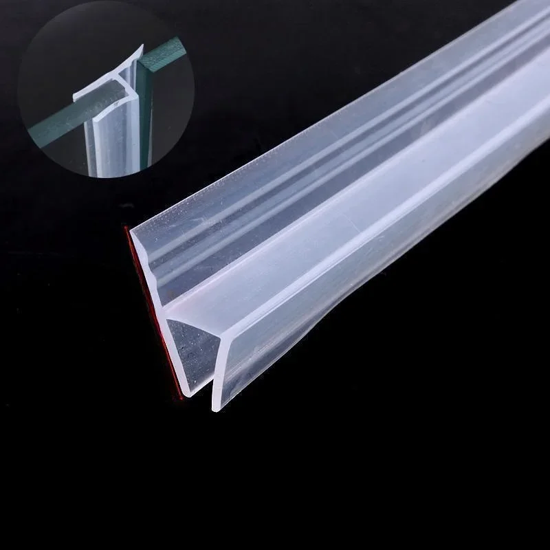 2Meter Widened F/h shape silicone rubber Frameless shower room door seal strip