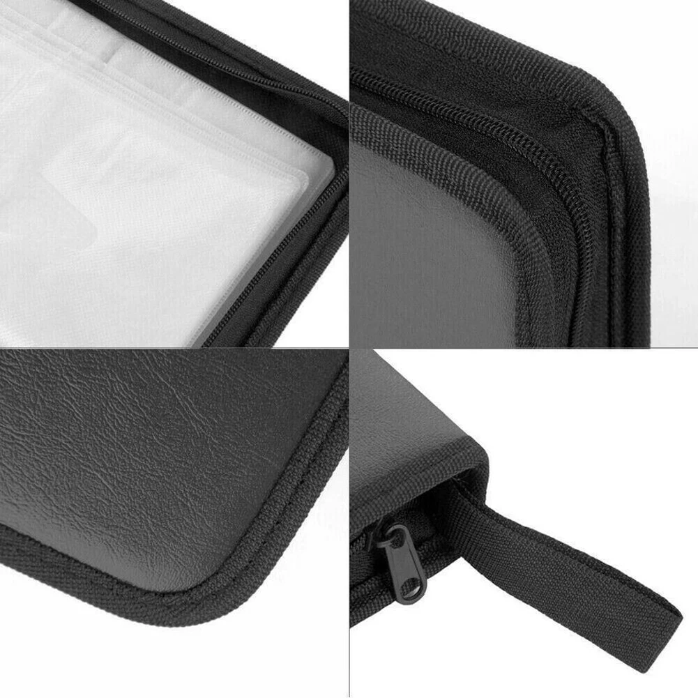 80 Disc CD Storage Bag CD/DVD Disc Carry Case Handbag With Zipper Double-side Album Storage Holder Home Car CD DVD Organizer Box cd dvd storage bag cd dvd storage case