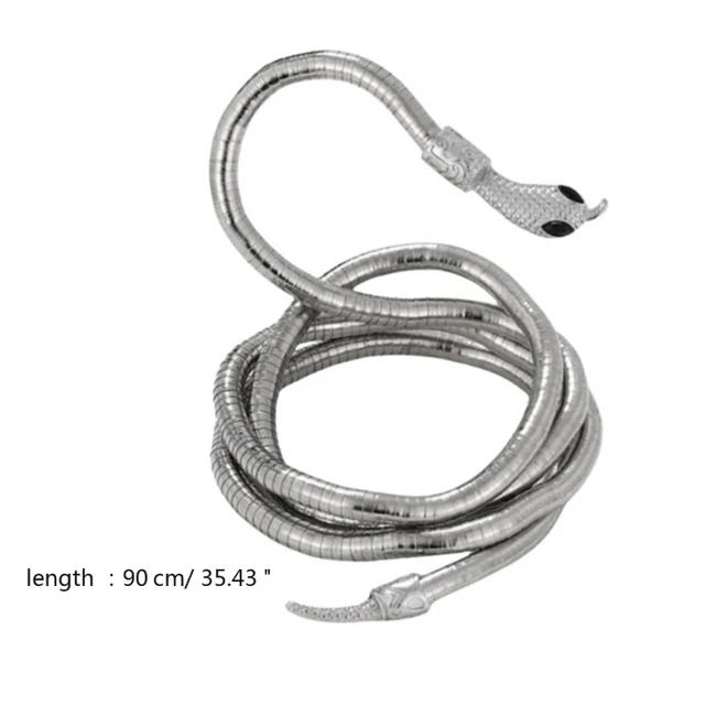 Collana Serpente Regolabile E Pieghevole - Lunghezza 90cm, Oro O Argento, Per Donne E Ragazze - Foto 11