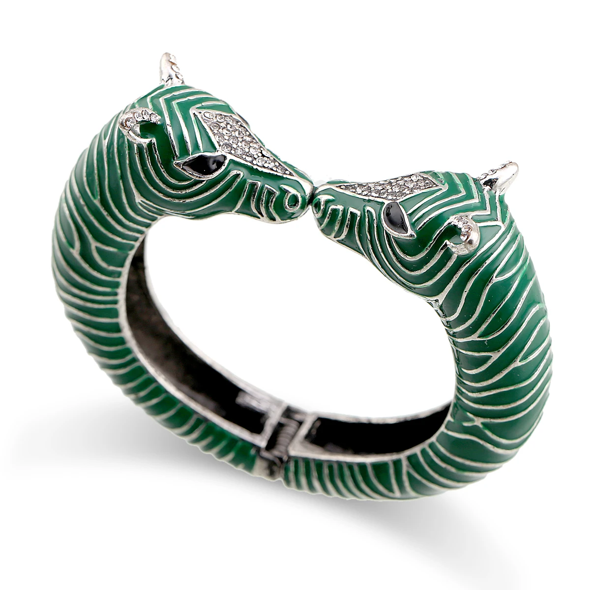 Newest Kaymen Jewelry Large Size Statement Bracelet Cuff Bangle Vintage Style Enamel Animal Zebra Bracelet Fashion Jewelry 3