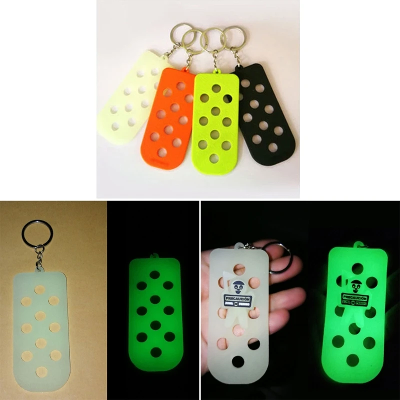 

Fast Reach 12pcs Creative Hole Shoe Keychain Decorations Practical Keyrings for DIY Crafts