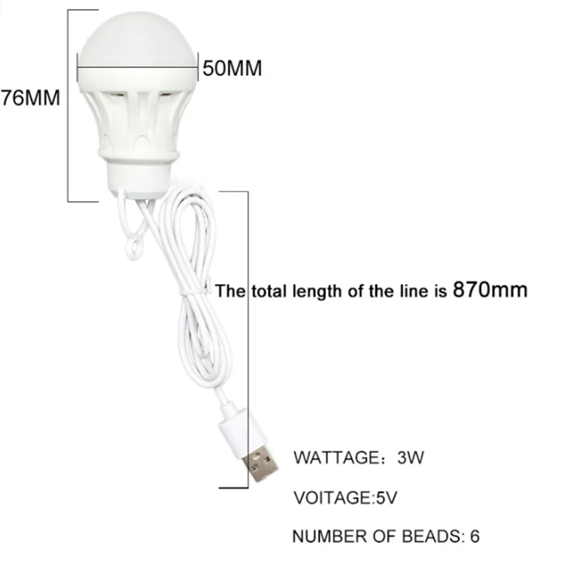 1/2PCS Portable Lantern Camp LightsBulb 3W/5W/7W Power Outdoor Camping Multi Tool 5V LED for Tent Camping Gear Hiking USB Lamp led light night light