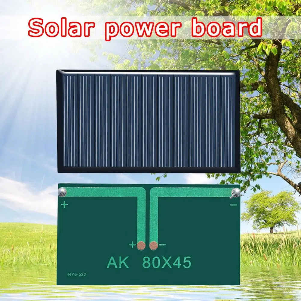 Portable Solar Panel Solar Panel Mini Solar Panel 1 Pc 80x45mm 5V 75mA Solar Panel Drop Glue Board DIY Solar Silicon Panels Board Polycrystalline for Garden Light Power Accessories