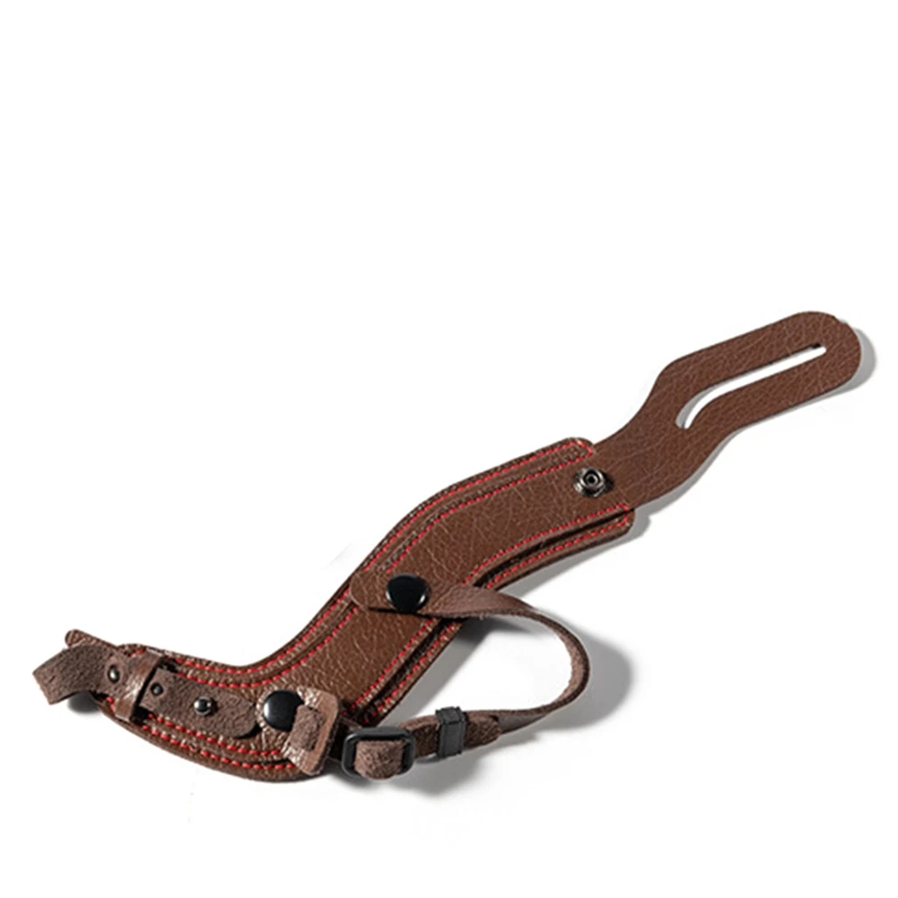 

Camera Leather Wrist Strap Portable Hand Belt Holder Shockproof Strap for Canon/Nikon/Sony/DSLR Camera Accessories-Brown