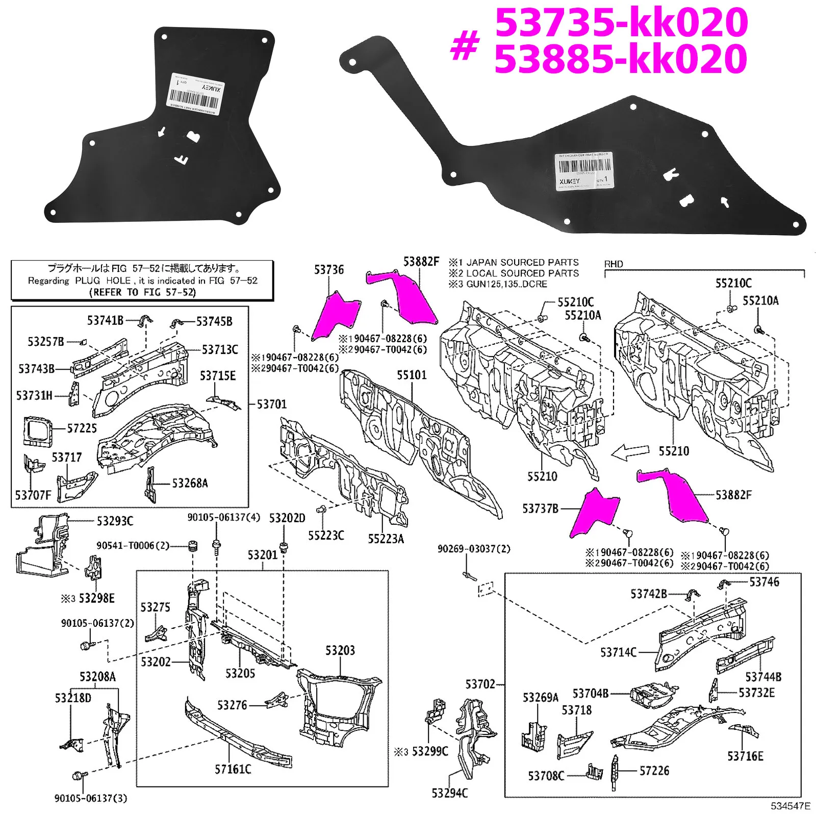4PCS Splash Shields Für Toyota Hilux Fortuner 2015-2024 Fender Liner Schürze Wachen Dichtung Schutz 53885-KK020 53735-KK020 GUN125 – Detail 4