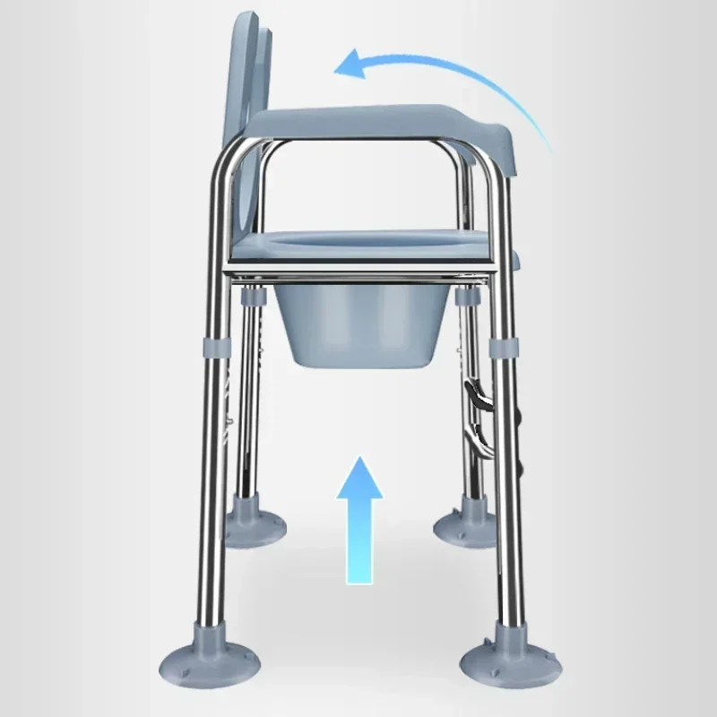 Toilet Booster Chair with Handrails Portable Elderly Toilet Seat Easy Clean Commode Senior Mobility Aid Bathroom Helper 5