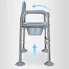 Toilet Booster Chair with Handrails Portable Elderly Toilet Seat Easy Clean Commode Senior Mobility Aid Bathroom Helper 5