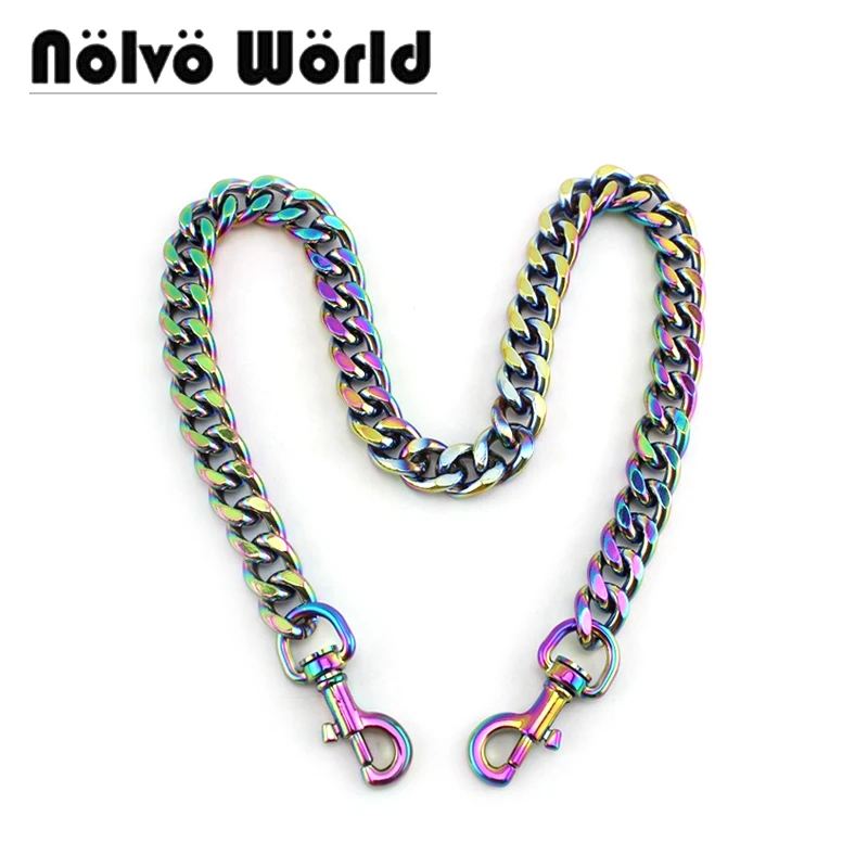 1 piece 13mm Anodized Iridescent rainbow aluminium chain for women bags purse wallets long strap chain chains