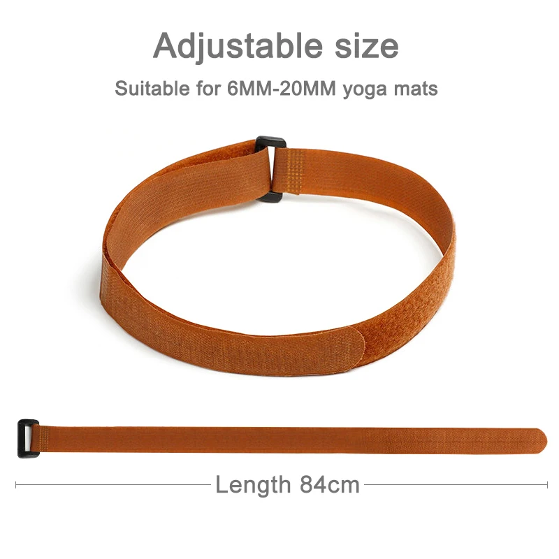 High Quality Exercise Mat Strap with Secure Fastener; Adjustable, Durable and Non-Slip Bungee Cord