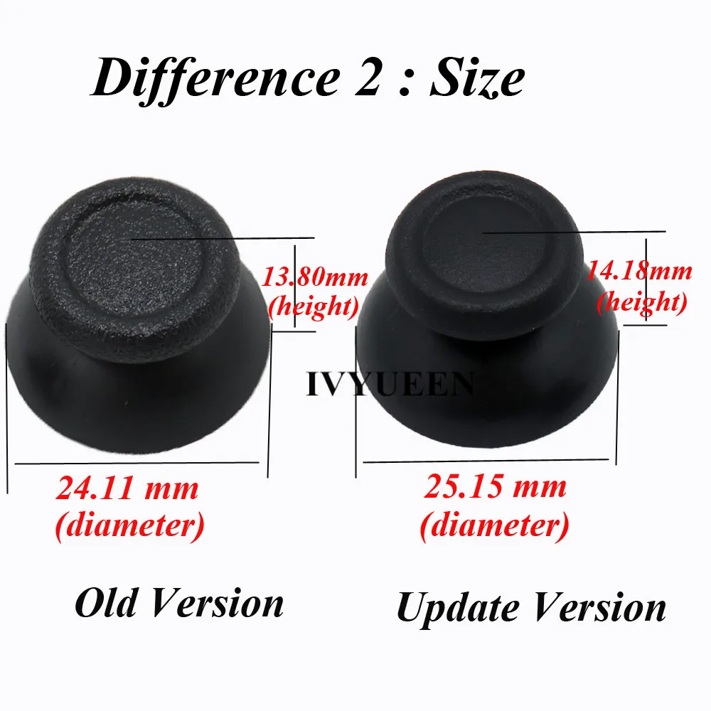 Black Analog Stick and LED Light Bar Sticker Set